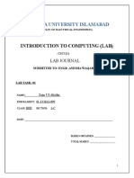 Bahria University Islamabad: Introduction To Computing (Lab)