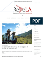 El Significado de La Hoja de Coca para El Indígena de Los Andes - Revista Revela