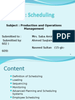 Subject: Production and Operations Management