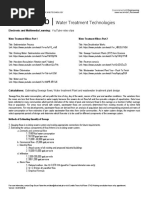 Lecture 3b - Water Treatment Links and Calculations