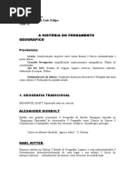 11 - A História Do Pensamento Geográfico