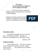 NLP Week 2 Rationalist and Empiricist Paradigms in Natural Language Processing