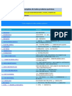 Lista Completa de Todos Produtos Químicos