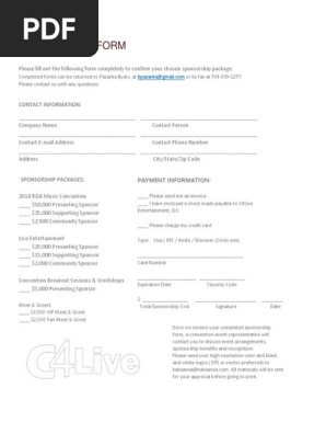 sponsorship form