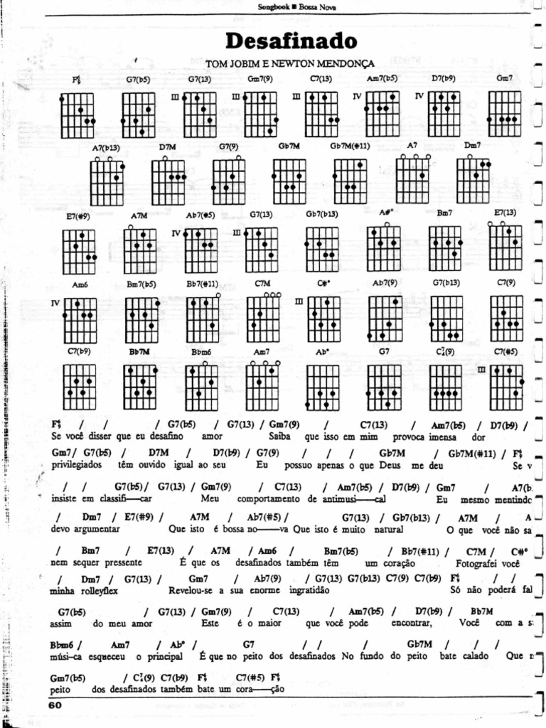 Desafinado Chords and Melody PDF