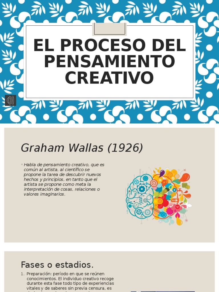 Etapas del Proceso Creativo de Wallas | PDF | Creatividad | Toma de ...