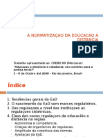 A Normatizaçao Da Educacao A Distancia: Claudio Rama