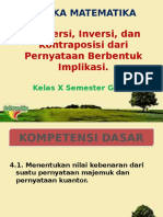 Konversi, Inversi, Dan Kontraposisi Dari Pernyataan