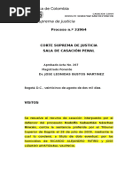 Dolo Eventual -Jose Leonidas Bustos Martinez-Corte Suprema de Justicia