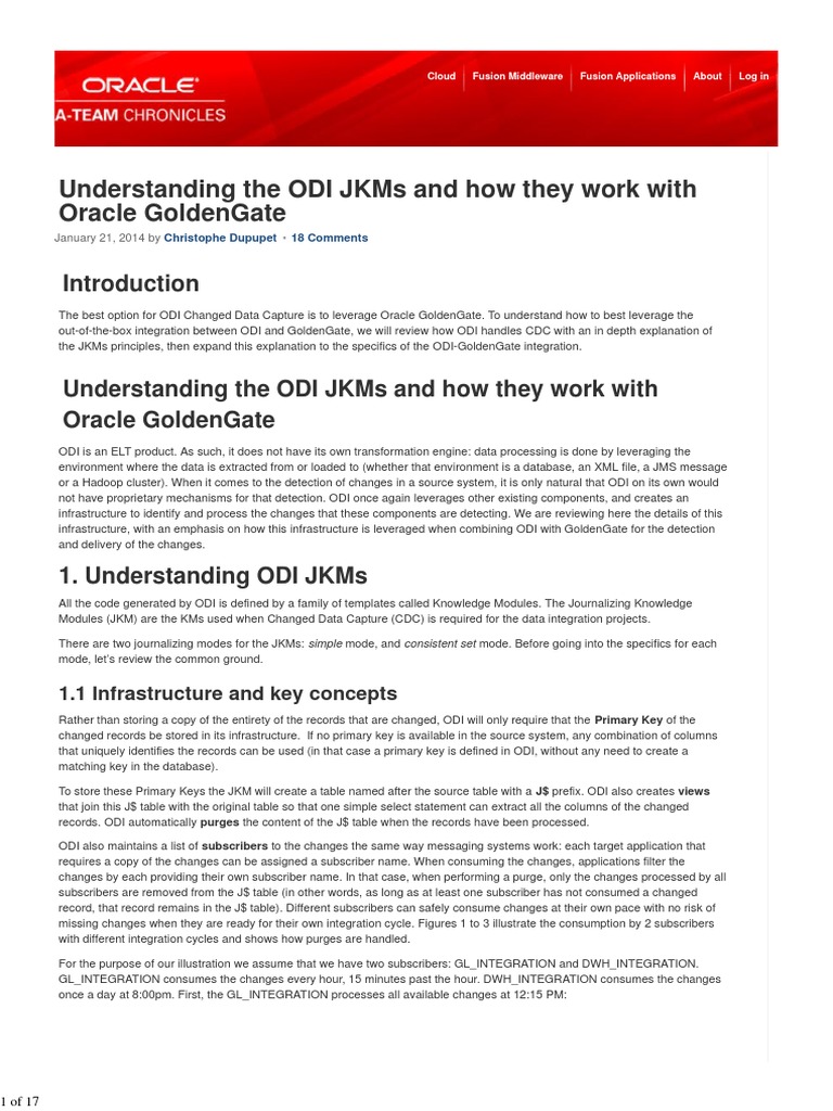 Understanding The Odi Jkms And How They Work With Oracle