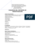 Esquema Del Informe de Investigacion