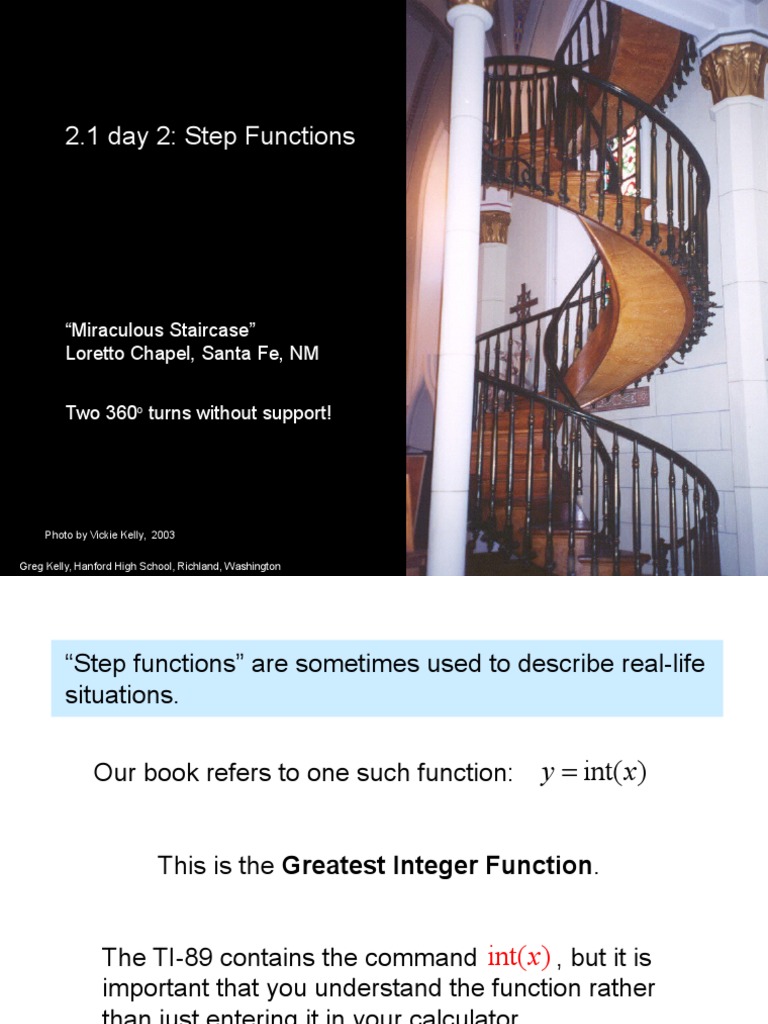 2.1 Day 2: Step Functions: "Miraculous Staircase" Loretto Chapel, Santa ...