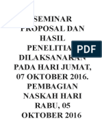 JADWAL SMINAR