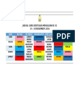 Jadual Bertugas Minggu 42