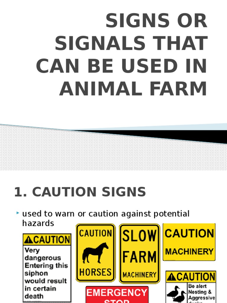 Safety Signs and PPE in Animal Farming | PDF