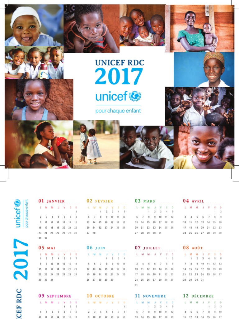 Calendrier UNICEF RDC 2017 | République démocratique du Congo | Allaitement