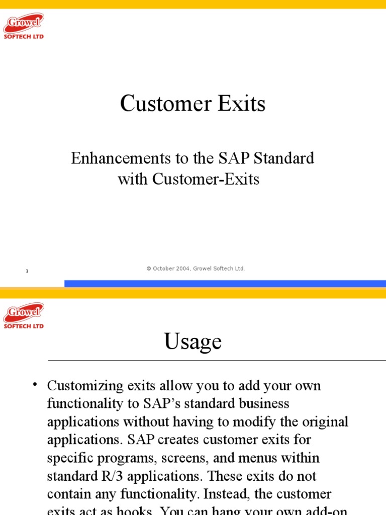 Customer Exits: Enhancements To The SAP Standard With Customer-Exits ...