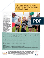 Deaf Sports Clubs Spring Dates