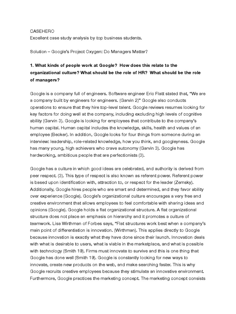 Google project oxygen case study solution picture