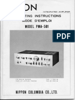 Denon PMA-501 user and service manual 
