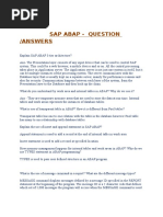 Sap Abap QUESTION /ANSWER