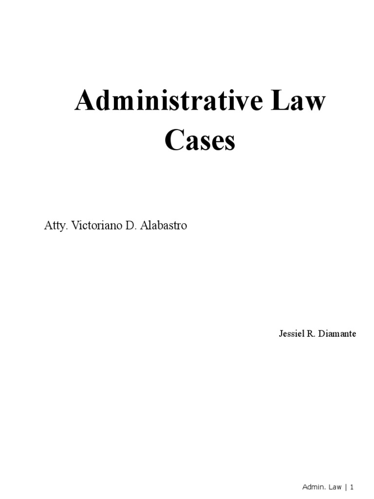 Admin Law Cases Updated | PDF | Law
