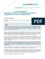 Marco Político Pedagógico en la Alfabetización Argentina (Módulo 1) 