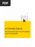 How To Seek The Commodity Codes
