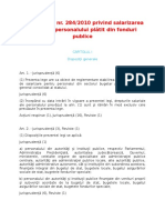 Legea 284.2010privind Salarizarea Unitară A Pers