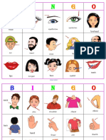 Body Parts Bingo Sheets PDF