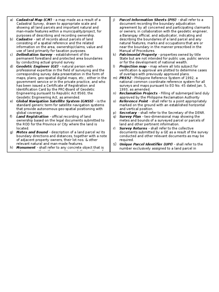 Parcel Information Sheets (PIS) - Shall Refer To A | PDF | Surveying ...
