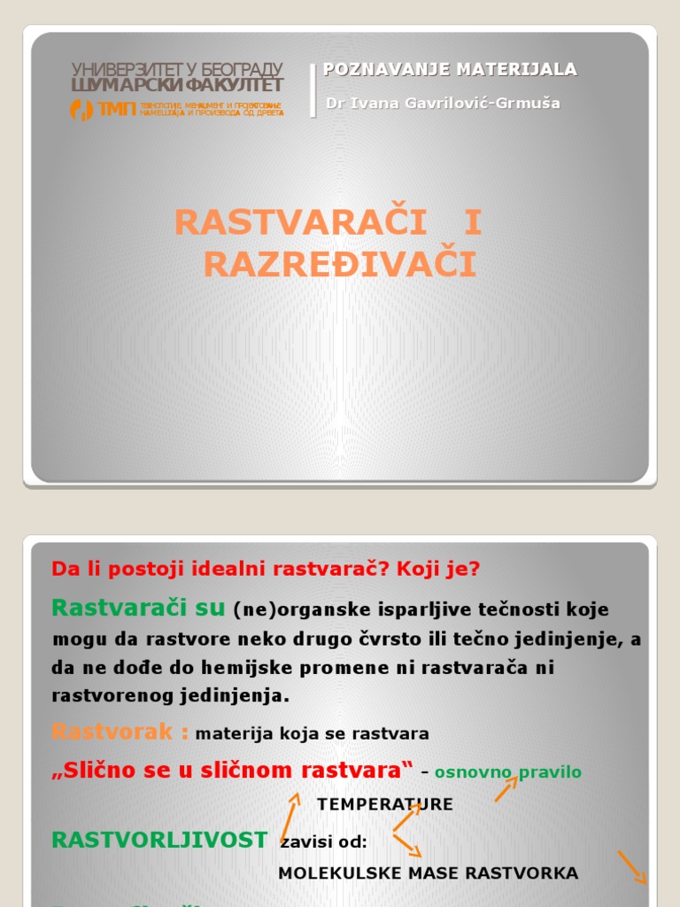 3 Razredjivaci I Rastvaraci | PDF