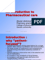 An introduction to pharmaceutical care