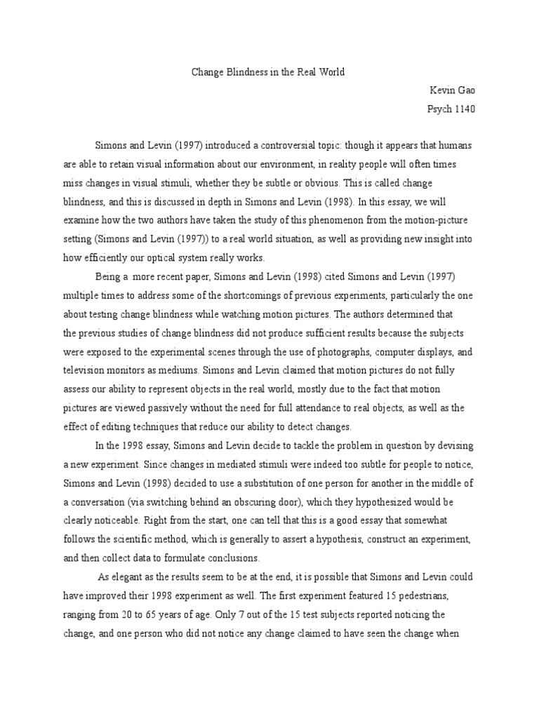 Change blindness example psychology picture