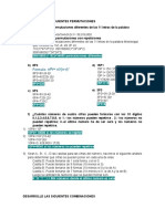 Ejercicios de Permutaciones y Combinaciones