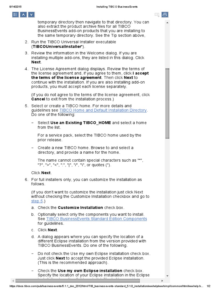 TIBCO BusinessEvents Installation Guide | PDF | System Software | Computing