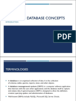 Advanced Database Concepts: Data Representation, Relational Algebra, SQL