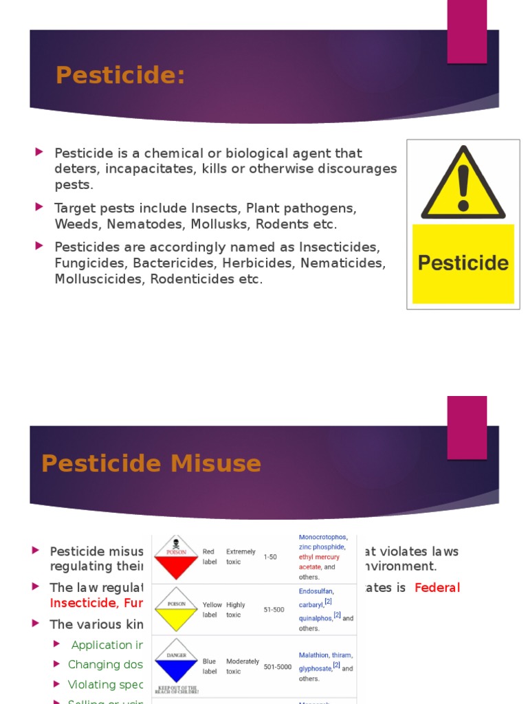 Consequences of Misuse of Chemical Pesticides PDF Pesticide Biocides