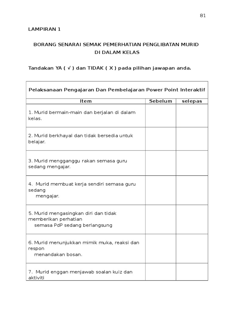 Senarai Semak Edit | PDF