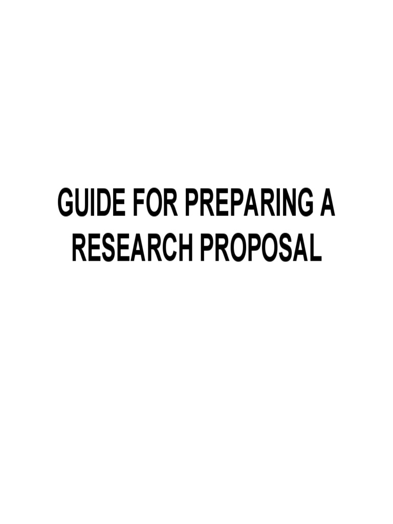 preparing a research proposal