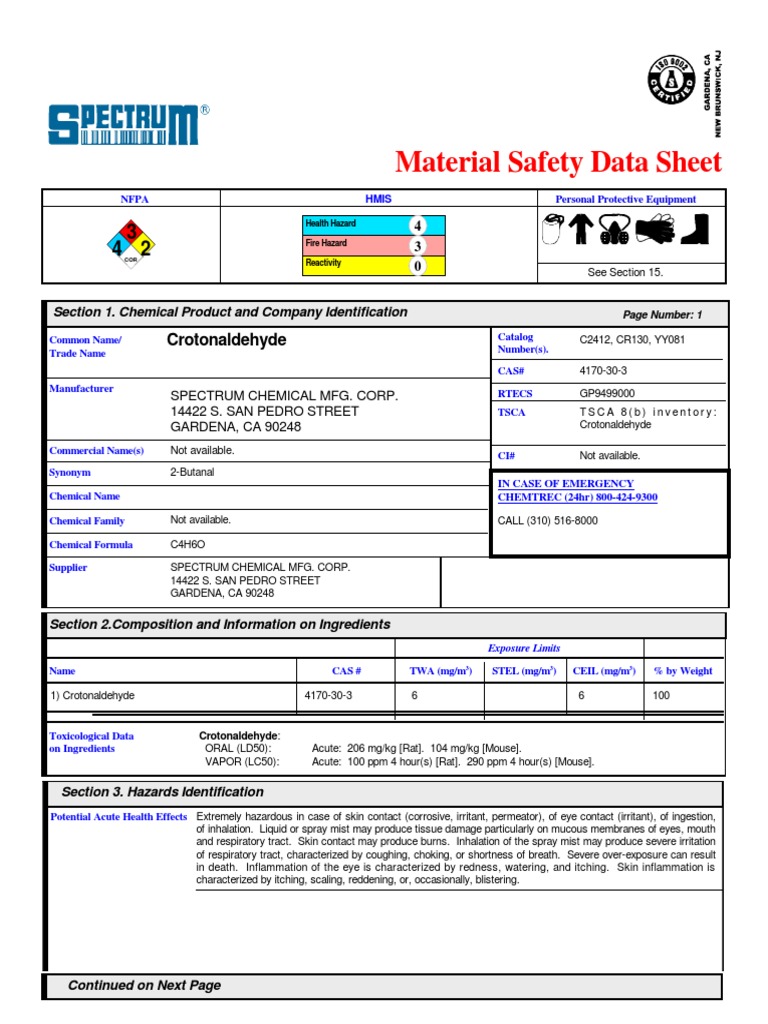 AD MSDS Toxicity Water