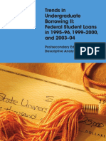 Trends in Undergraduate Borrowing II: Federal Student Loans in 1995-96, 1999-2000, and 2003-04