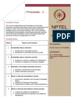 Nptel: NOC:Stochastic Processes - 1 - Video Course
