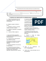 1º Exercício de Verificação Da Aprendizagem