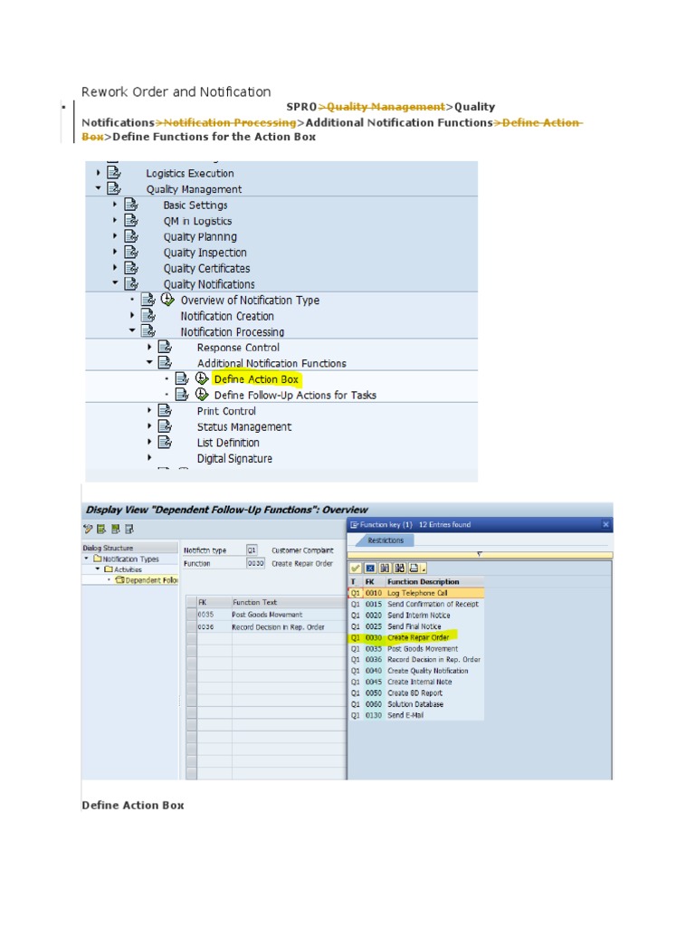 Define Follow-Up Actions in Notifications | PDF | Workflow | Systems ...
