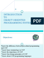 Lecture-1 TO Object Oriented Programming System (Oops)