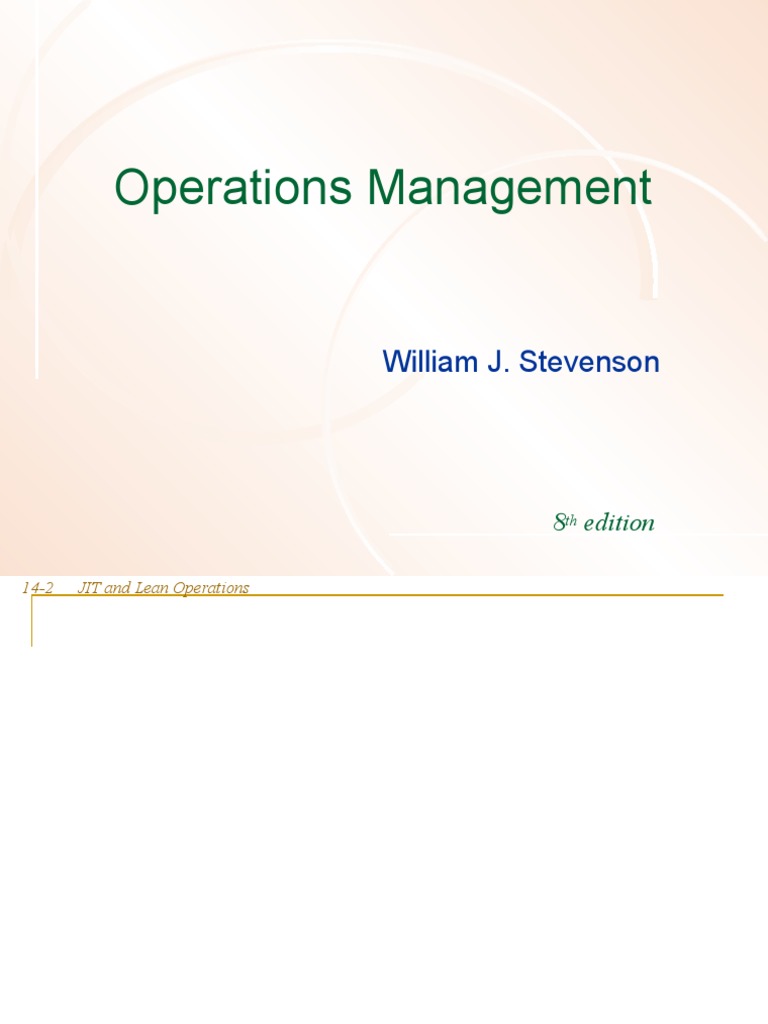 Chap014 - JIT and Lean Operations | PDF | Inventory | Secondary Sector ...