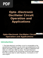 Opto-Electronic Oscillator Circuit Operation and Applications