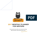 2017 Monthly Planner for Writers