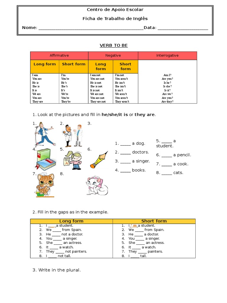 The Verb ToBe... | PDF
